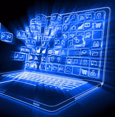 Entering text into a laptop